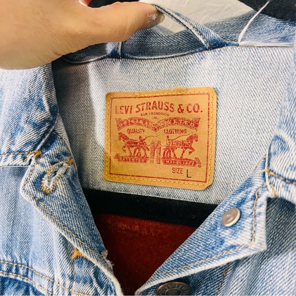 Custom Denim Jacket Citrus Fruit Beaded One of Kind Levi’s Jacket Large - Picture 6 of 16